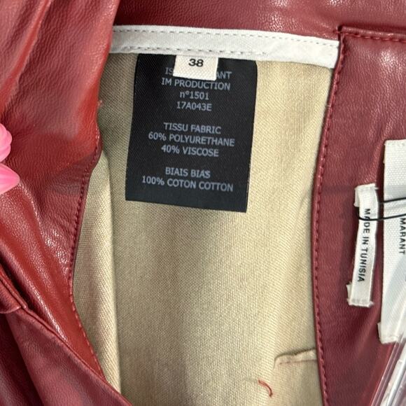 Etoile Isabel Marant Women's Burgundy Zephi Mini Skirt Size FR 38 | US 6 - Picture 10 of 11